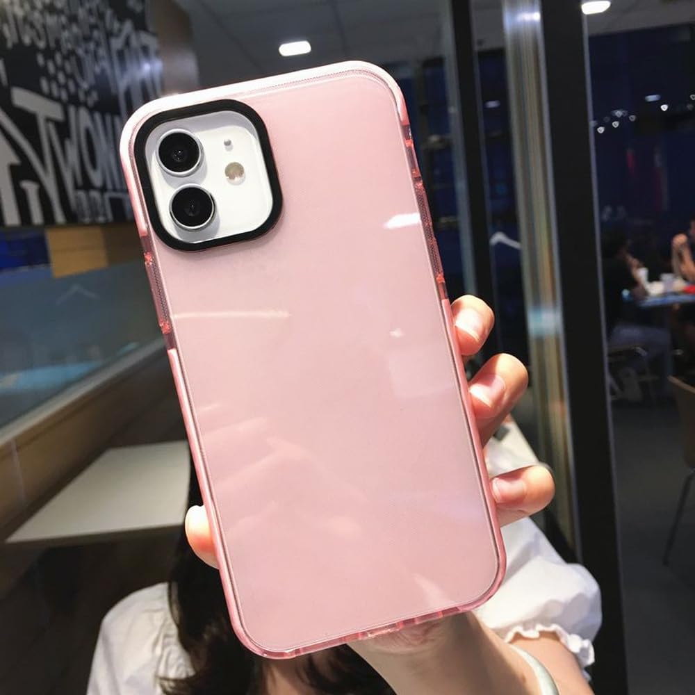 Coque silicone souple antichoc transparente rose pour iPhone 15 Pro - 7