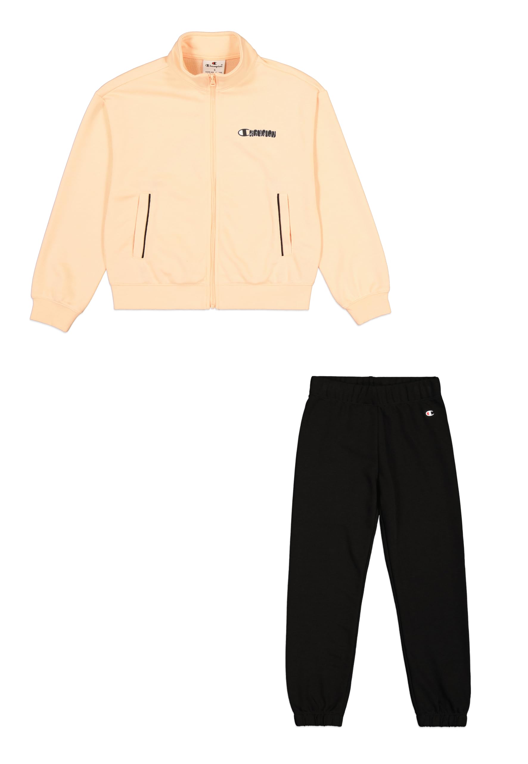 Champion Legacy Graphic Shop G (405047) - Ultra-light Soft Compact Powerblend Terry High-neck Tuta sportiva Bambine e ragazze