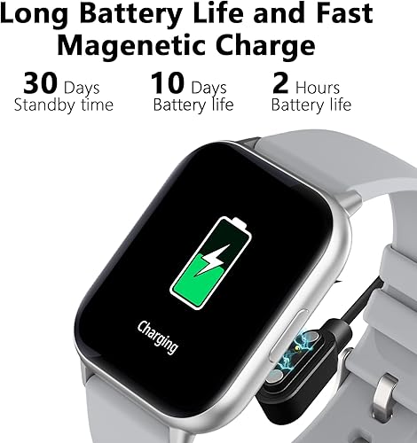 Miniatura 7 de Reloj inteligente, reloj inteligente con pantalla táctil con texto y llamadas, compatible con iPhone y Android, frecuencia cardíaca, oxígeno en