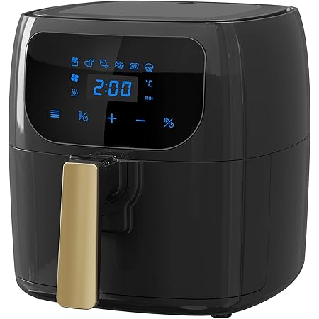 iceagle Heteluchtfriteuse, 2 kamers, 11 liter, airfryer XXL, 1700 W, heteluchtfriteuse met draaiknop, airfryer friteuse zonder olie met digitaal display, 6 programma's, zwart iceagle Heteluchtfriteuse, 2 kamers, 11 liter, airfryer XXL, 1700 W, heteluchtfriteuse met draaiknop, airfryer friteuse zonder olie met digitaal display, 6 programma's, zwart