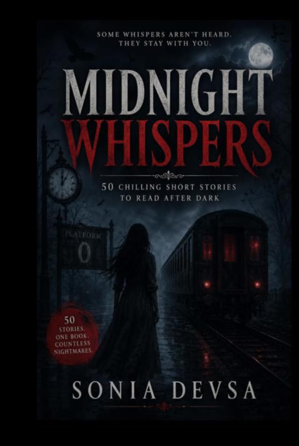 MIDNIGHT WHISPERS: 50 chilling short stories to read after dark.