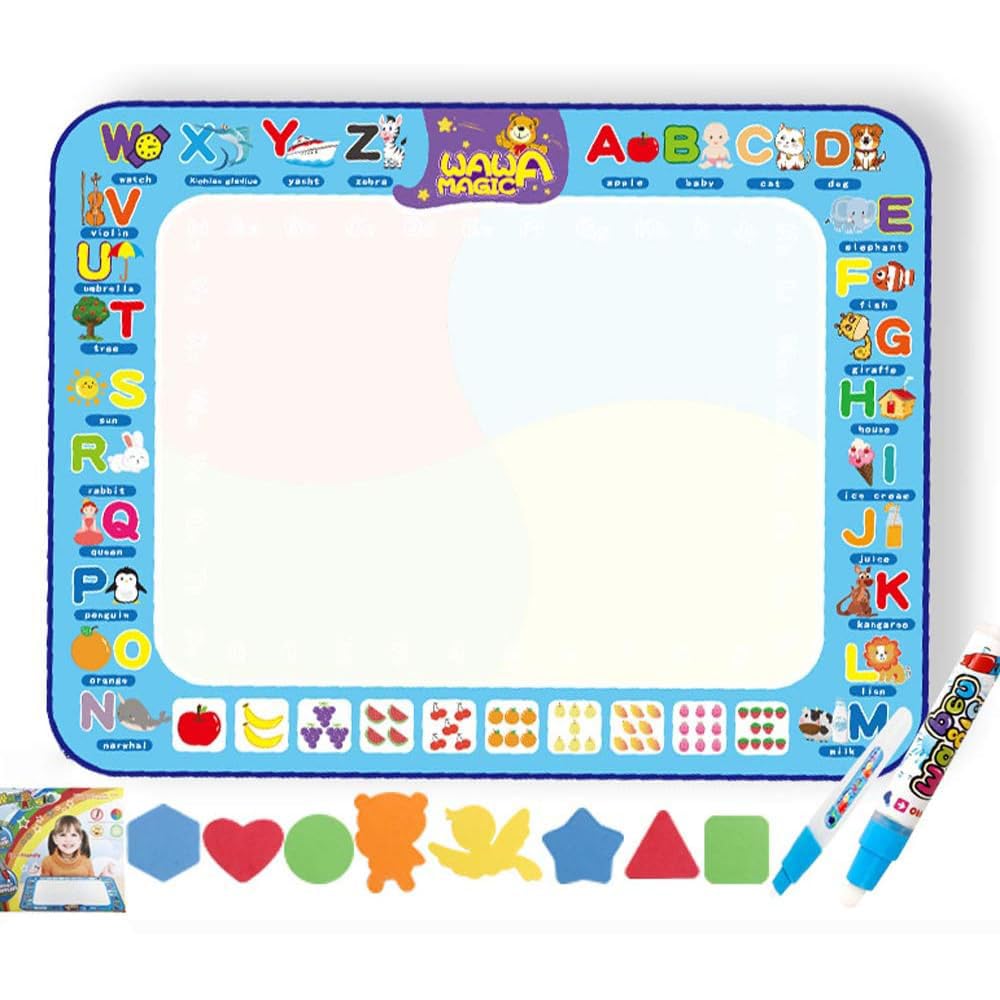 X spring Drawing Mat, Large Painting Magic Water Mat, Children's Doodle Drawing Board, Creative Educational Toys Gifts, Writing Board Toddler Toys Suitable for 2 3 4 5 Years Boys Girls