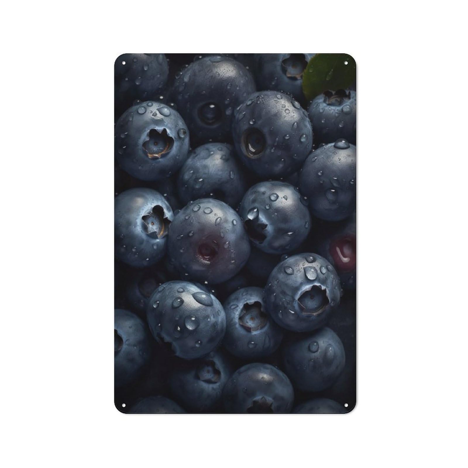 Junmoney Fresh Blueberries 30X20cm Retro Metal Sign With For Café Or Restaurant, For Collectors Decorating Cafés And Restaurants