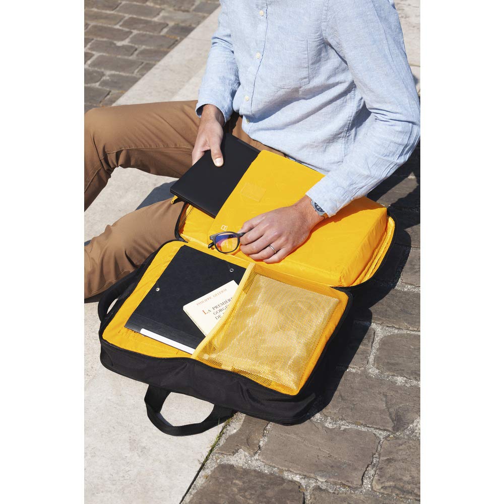 Exacompta 17734E Exactive, Borsa Zaino Nera Per Laptop 15.6 Pollici e Tablet, Poliestere di alta qualtià, Tasche Funzionali Per Riporre Vari Oggetti