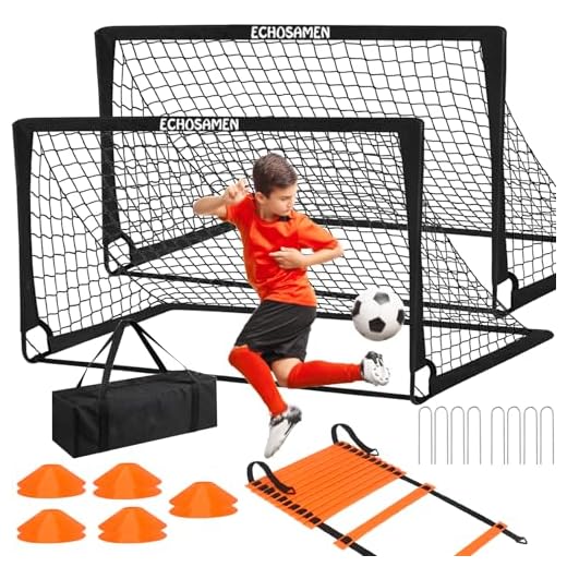 ECHOSAMEN Kids Soccer Goals Set