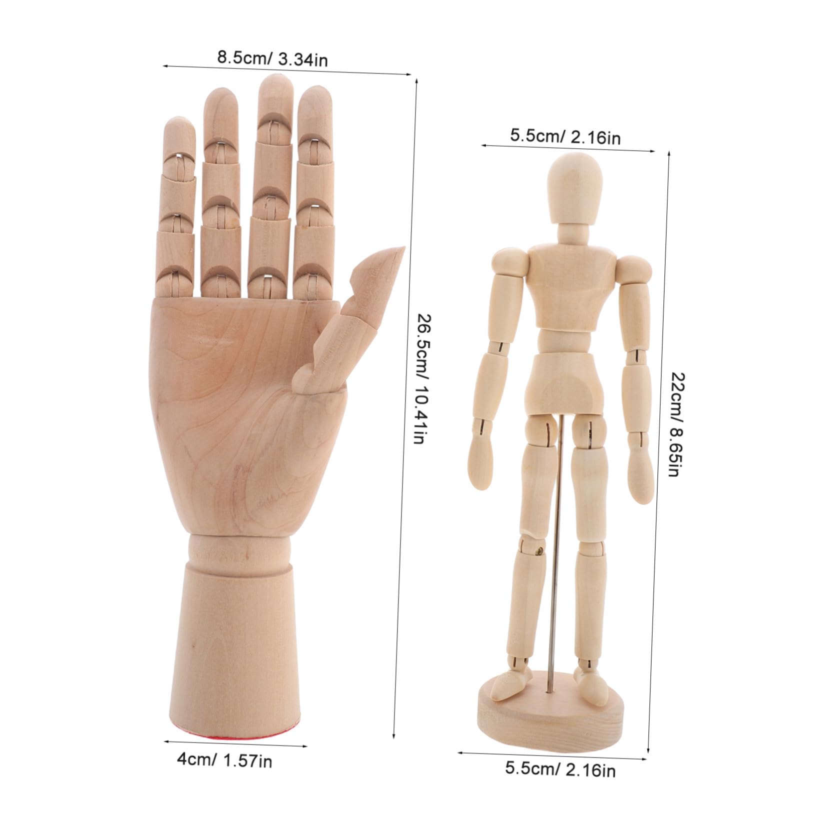 Uonlytech 2stücke Holz Mannequinfiguren Und Modell Für Skizzieren Und Malen Flexibel Und Verstellbar Für Künstler Und Handwerk
