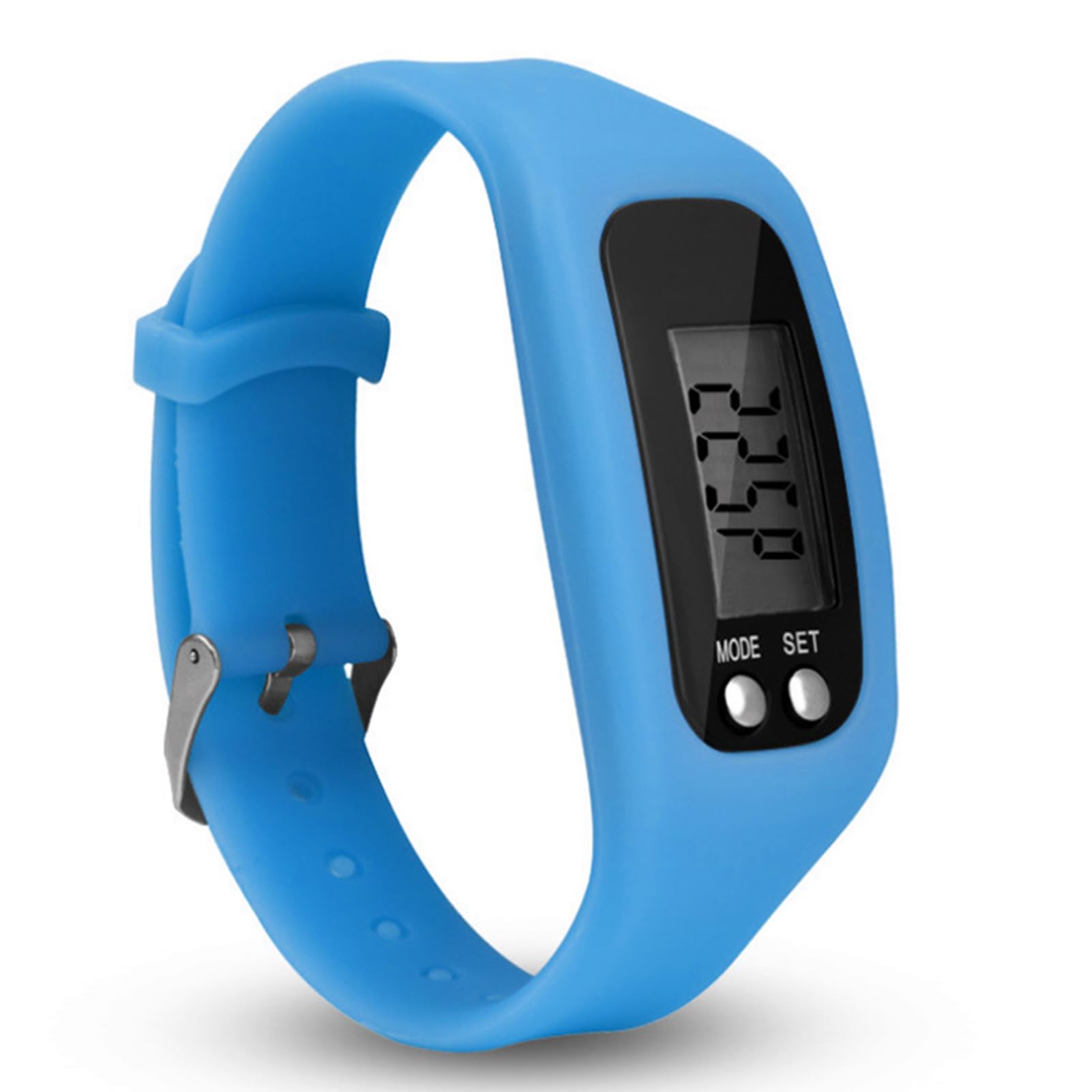VALINK Step Counter Watch,LCD Display Pedometer Watch Smart Bracelet Watch,Walking Wrist Band Digital Step Counter Light Blue