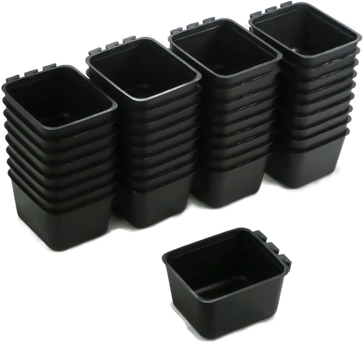 RATION for 36-Pack - Black Cage Cups with Shift Lock Design for Caged and Fenced Animals