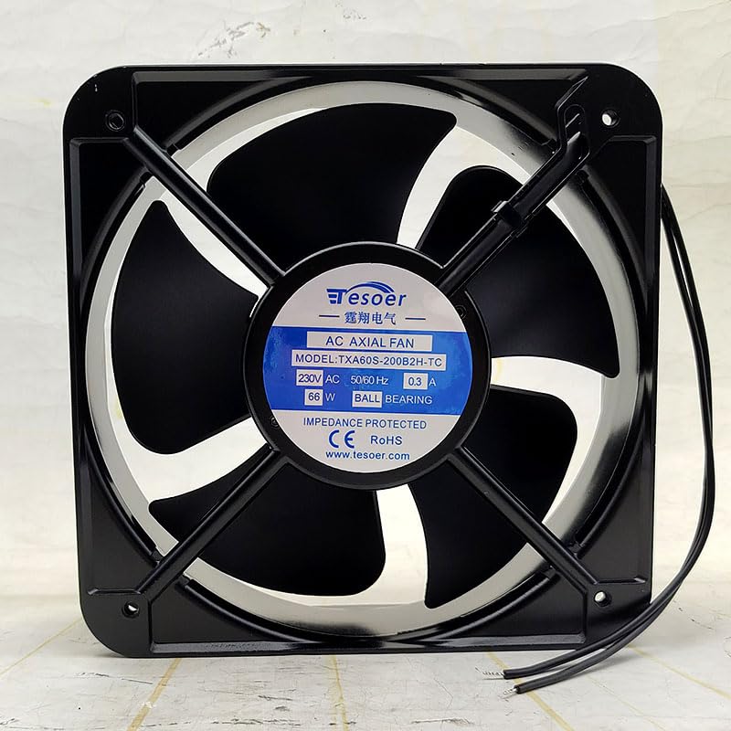 NZNYDNL TXA60S-200B2H-TC 220V 20060 20cm Cabinet Large Airflow Cooling Fan