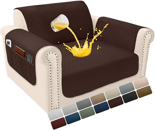 Miniatura 67 de Funda de terciopelo 100 % impermeable para perros, funda de sofá lavable para sofá de 3 plazas, juego de fundas acolchadas y antideslizantes con