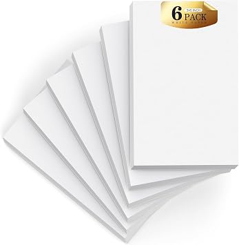 Notepads 3x5, 6 Pack Small Note Pads, Server Note Pad, Scratch Pads 3x5