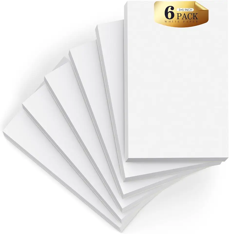 Notepads 3x5, 6 Pack Small Note Pads, Server Note Pad, Scratch Pads 3x5