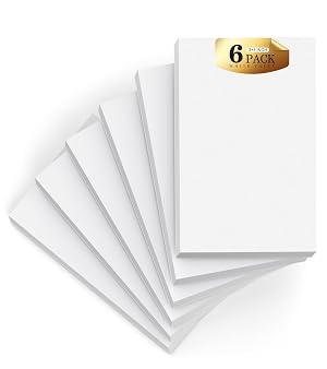 Notepads 3x5 6 Pack Small Note Pads Server Note Pad Scratch Pads 3x5 Memo Pads White Paper 50
