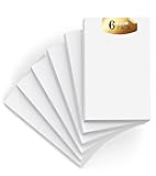 Notepads 3x5, 6 Pack Small Note Pads, Server Note Pads, Scratch Pads 3x5, Memo Pads White Paper, 50 Sheets per Blank Note pads 3x5, Small Writing Pads Pocket Notepads for Office School Home Supplies