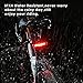 Canway Bicycle Rear Light Red/Blue, Bike Tail Light Rechargeable 168 Lumens Bike Tail Light Battery USB C 500mah Turn Signals 5 Modes Waterproof Safety for Road Mountain Night Riding