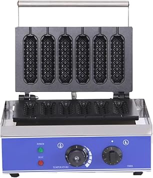 6-piece Crispy Corn Waffle Maker, Hot Dog Maker, Constant Temperature Heating, Non-stick Coating, Sausage Roaster Breakfast Maker