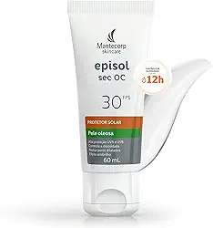 Protetor Solar Facial Episol Sec Oc Fps 30 - Sem Cor - 60ml - Para Peles Mistas a Oleosas - Acabamento Matte - Mantecorp