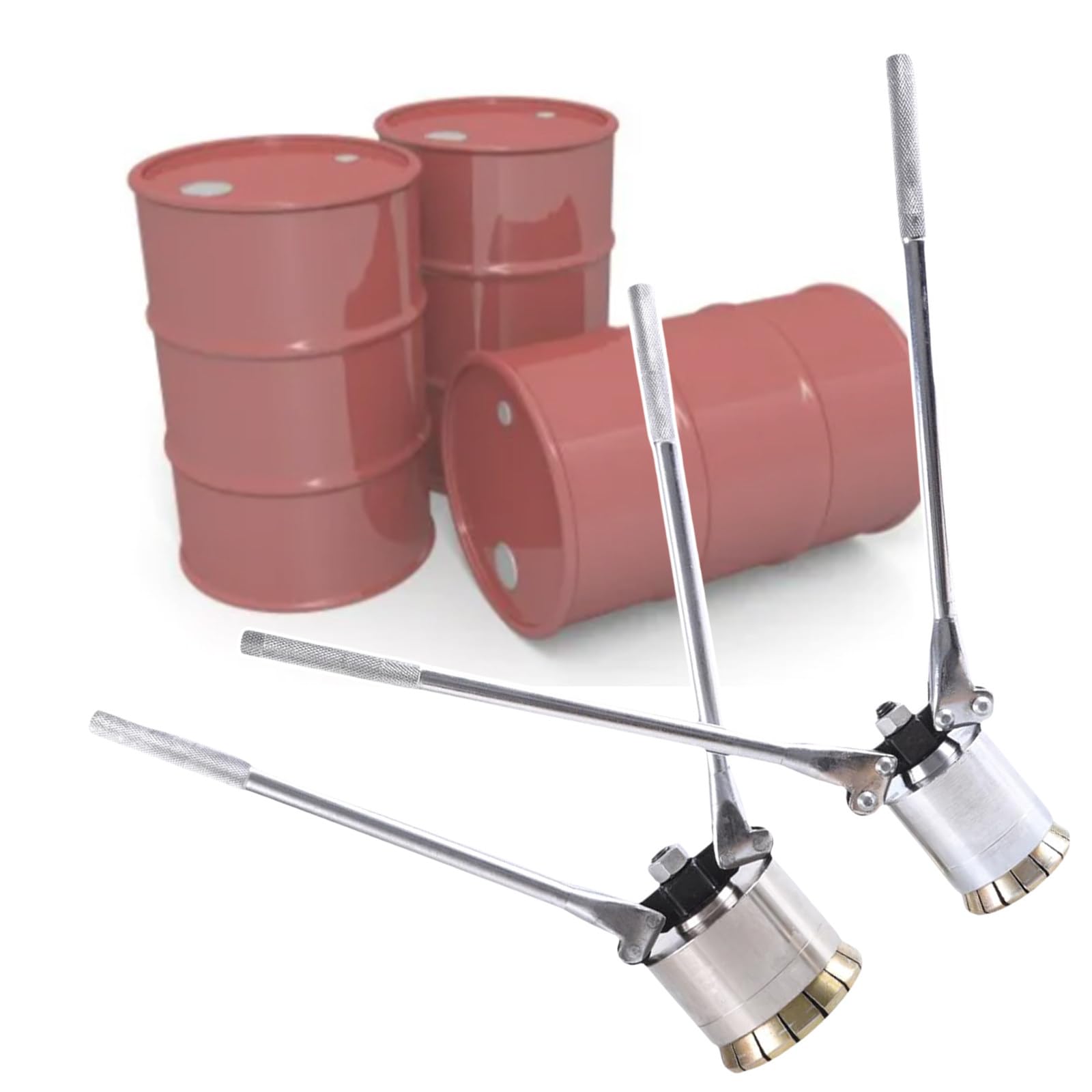 XNXYSMKJ Manual Oil Barrel Sealing Machine with 35mm & 70mm Crimper Heads for 53 Gallon Drums,Portable and Durable Industrial Tool,User-Friendly Operation (35mm+70mm)