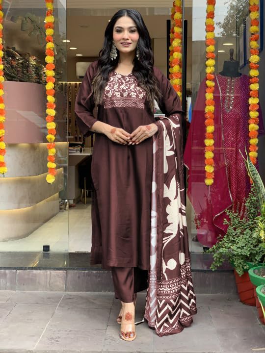 Image of SHIENZY Cotton Blend Kurta Set for Women