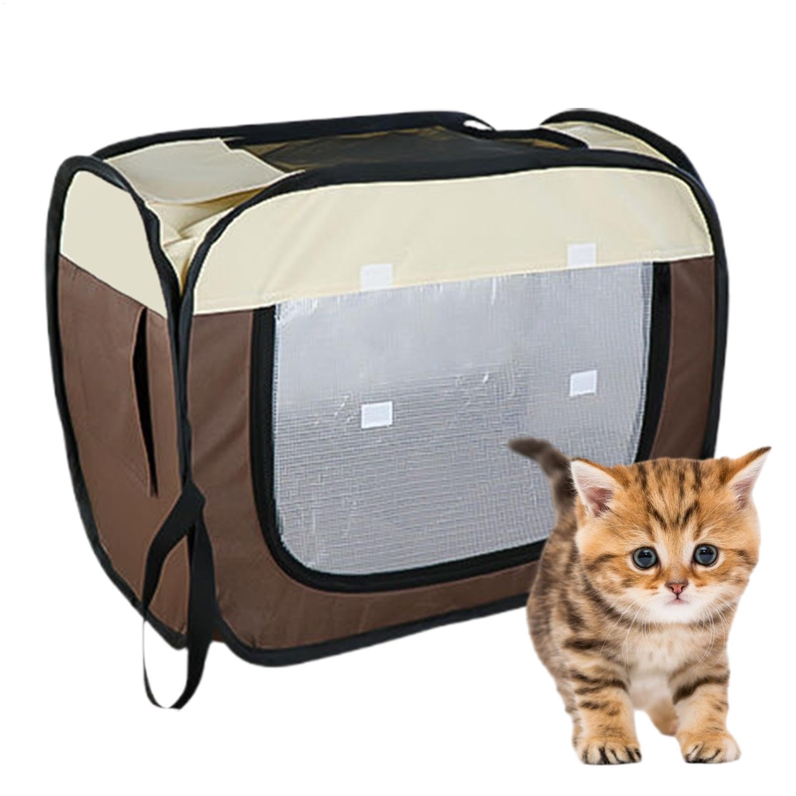 Jaula de secado para mascotas pequeña con tela Oxford resistente y diseño plegable portátil