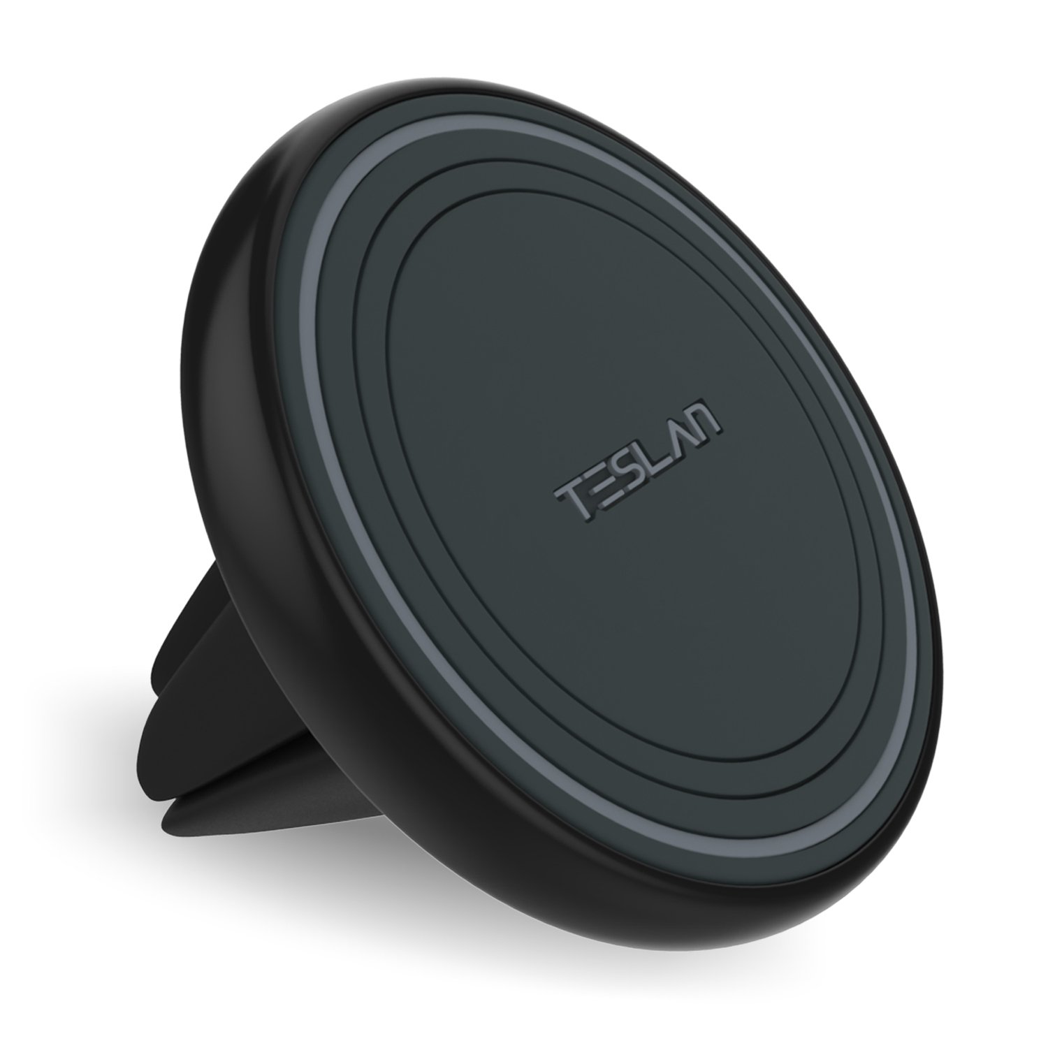 Magnetic Car Mount, Teslan Universal Air Vent Magnetic Car Mount Phone Holder for Smartphones, Quality Low-Profile Edition Frame with Magnet-Lock Technology (Metal Gray)