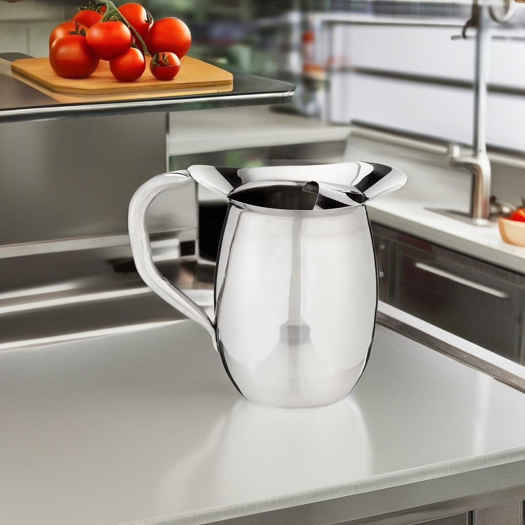 Winco WPB-2C Deluxe Bell Pitcher with Ice Catcher, 2-Quart, Stainless Steel, Medium - Image 3