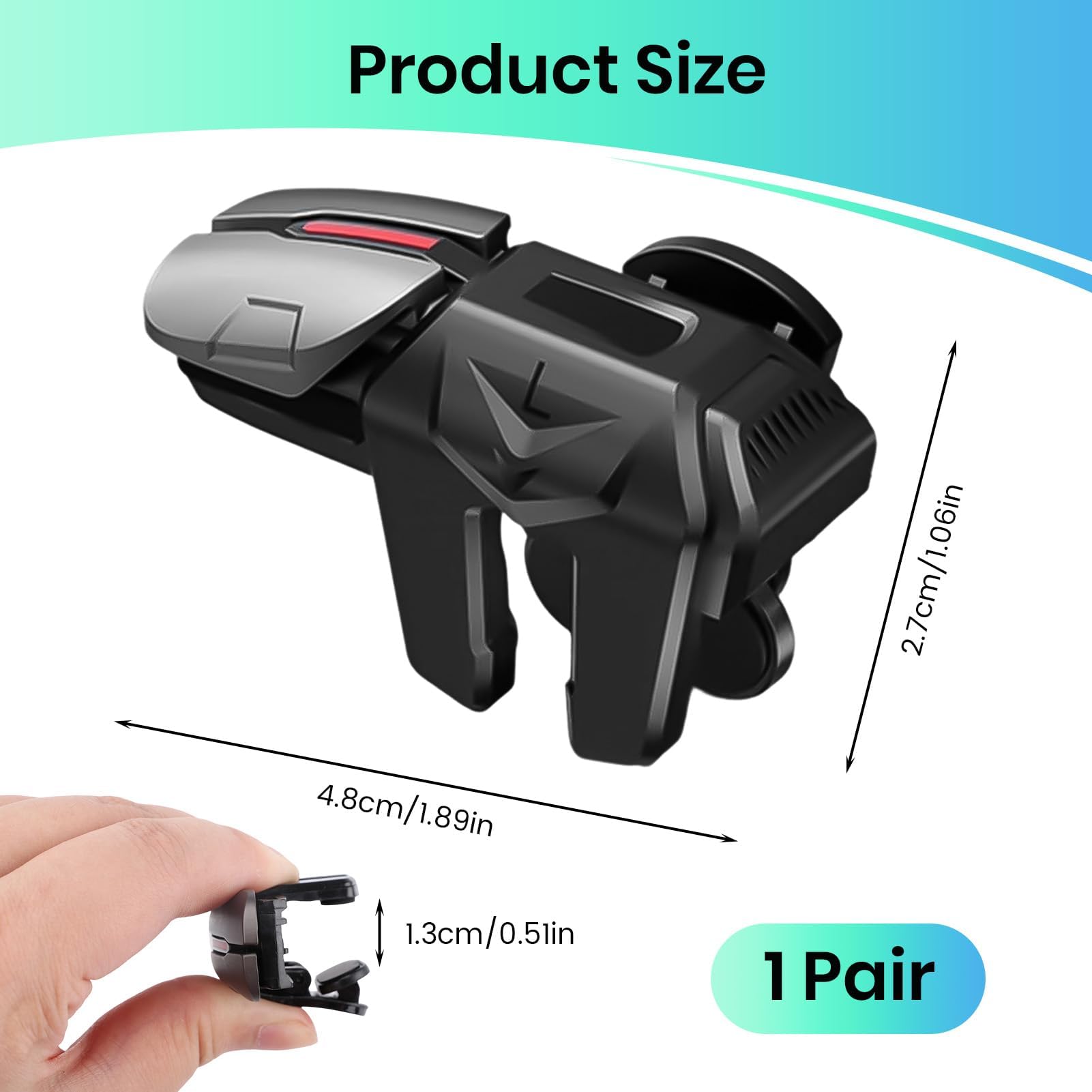 Amztour Controller Di Gioco Mobile 6 Dita Compatibile Android iOS PUBG Mobile Call of Duty ESports Trigger Controller Mobile Gamepad Smartphone Joystick Grilletti Accessori Gaming Portatile