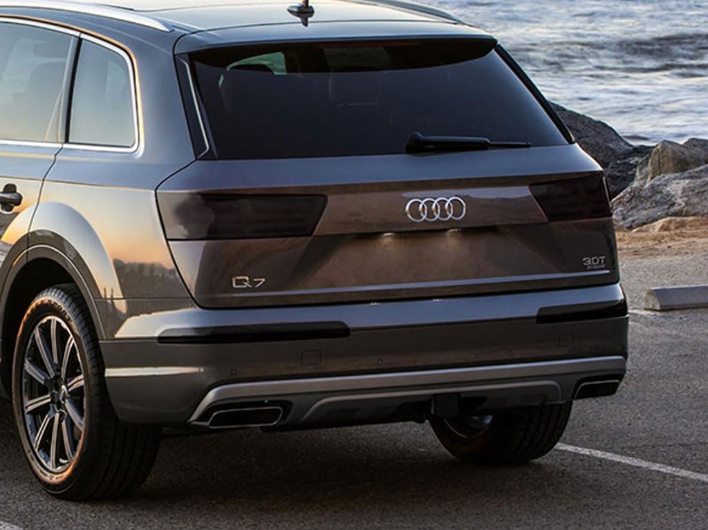Rvinyl Tail Light Pre Cut Film Tint Cover Kit in Blackout Smoke Compatible with Audi Q7 2017-2019 - Adhesive Backs