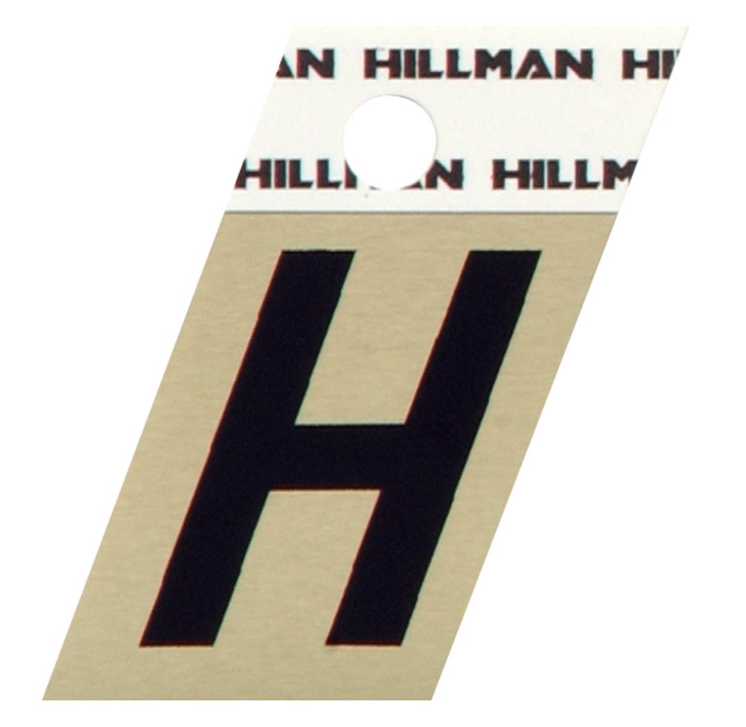Lettre H aluminium 1-1/2 pouce Hillman 840508 signalisation extérieure murale