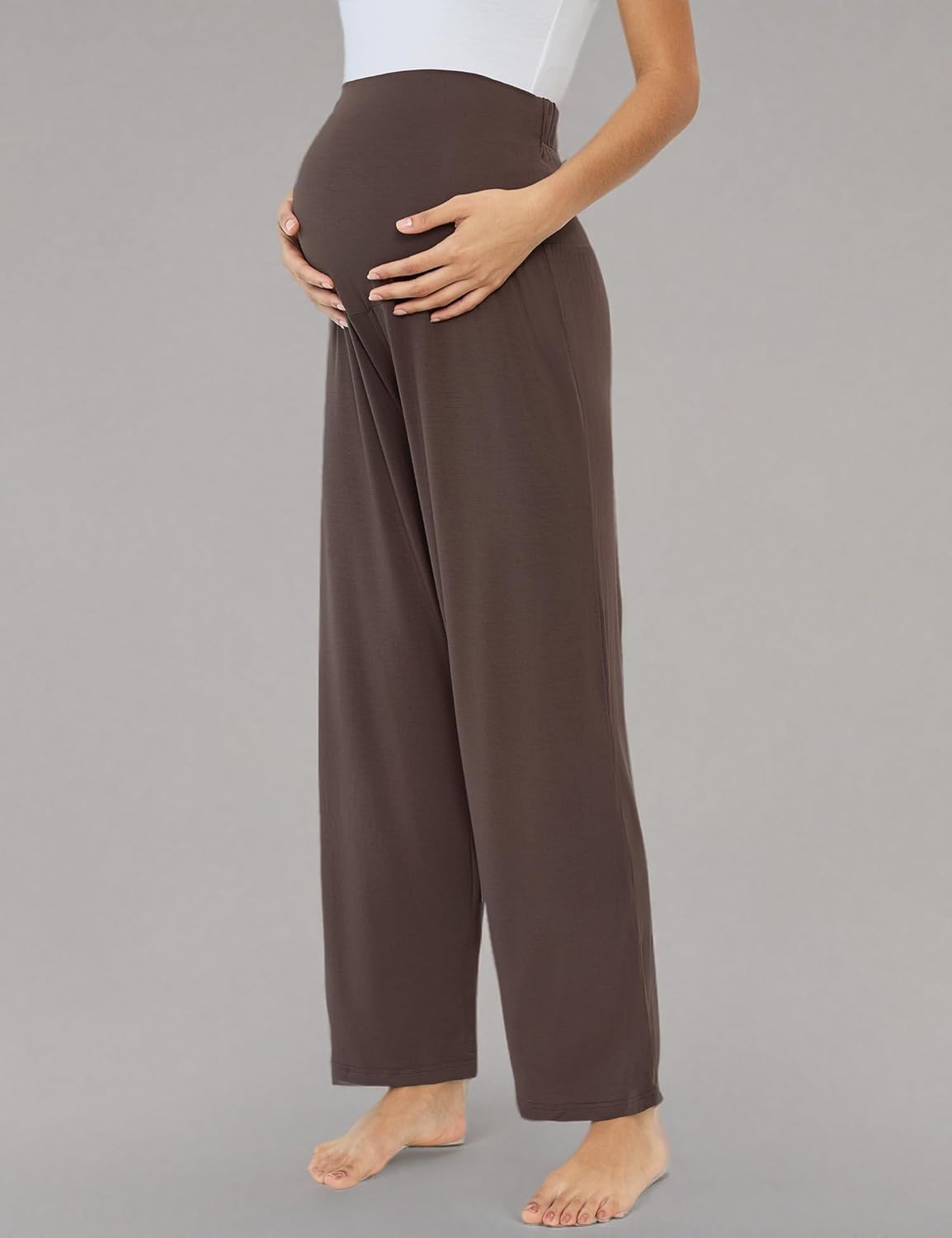 Joyaria Womens Maternity/Pregnancy Sweatpants Long Yoga/Pajama/Lounge Pants Over The Belly - Image 7