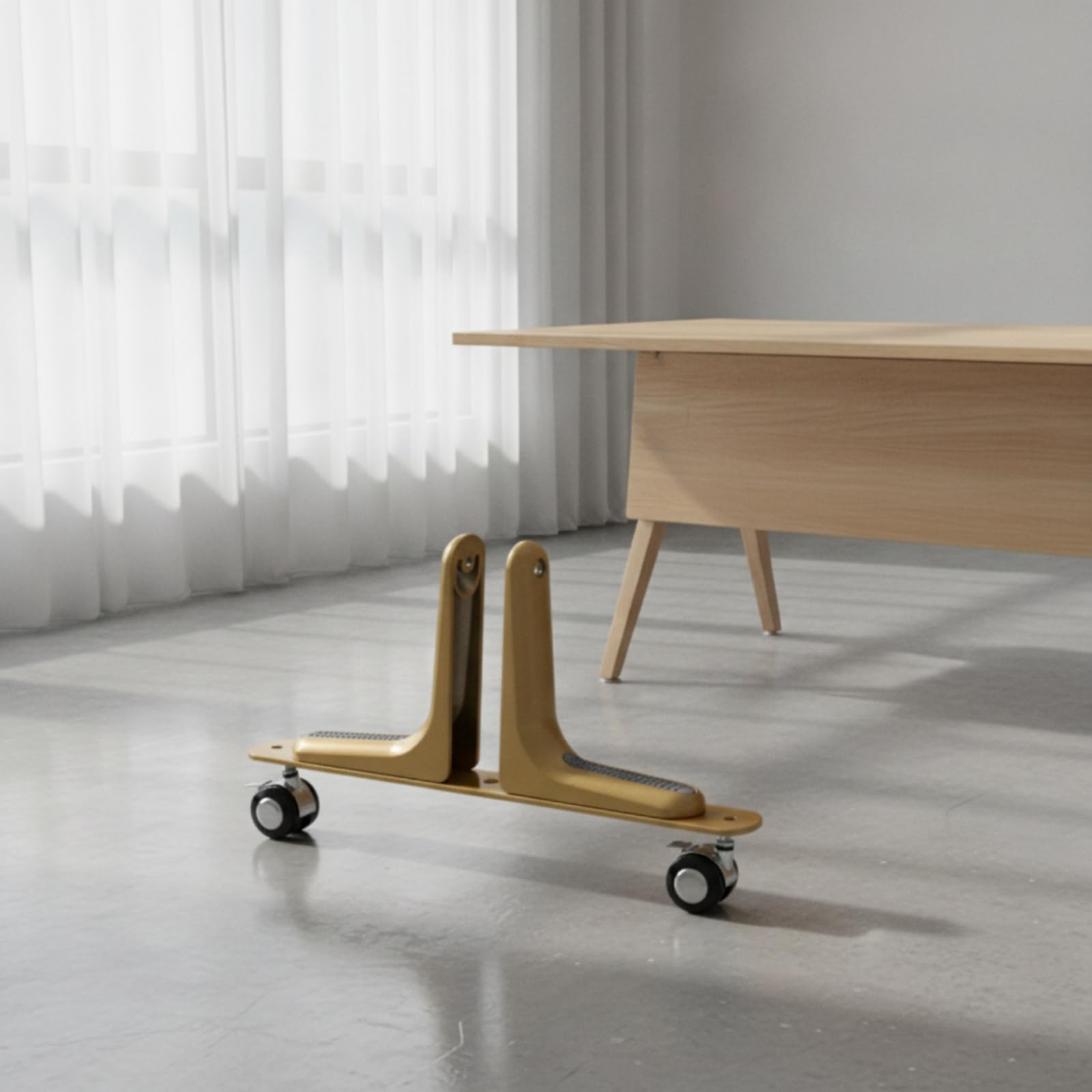Staffa di Supporto con Base Piatta in Metallo Stabile per Ufficio, Scrivania, Aree Condivise, Argento, Supporto Per Schermo Argento Con Rotelle Frenanti In Plastica
