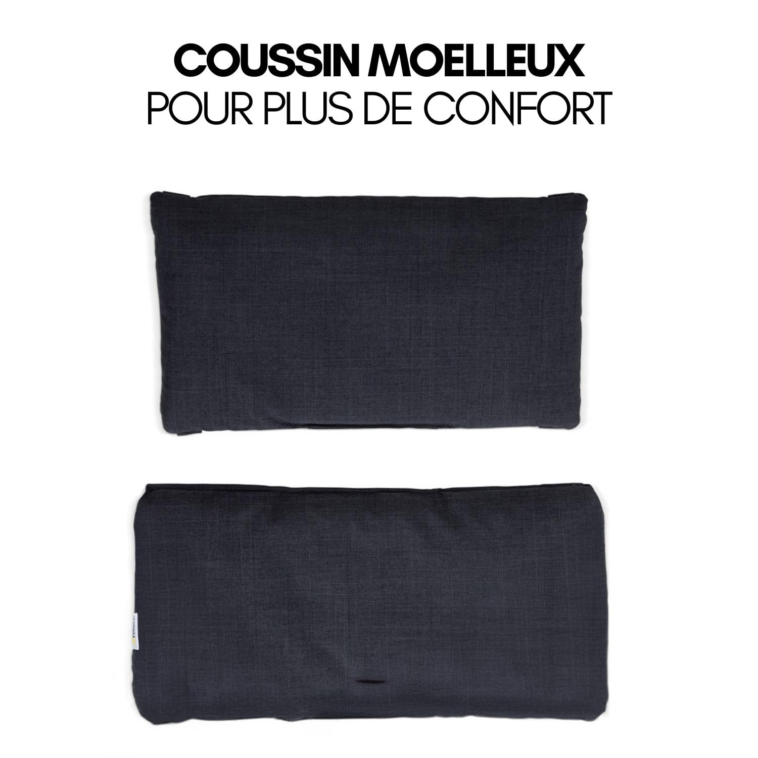 hauck Chaise Haute Bébé Évolutive Alpha+ - Natural Coussin Charcoal