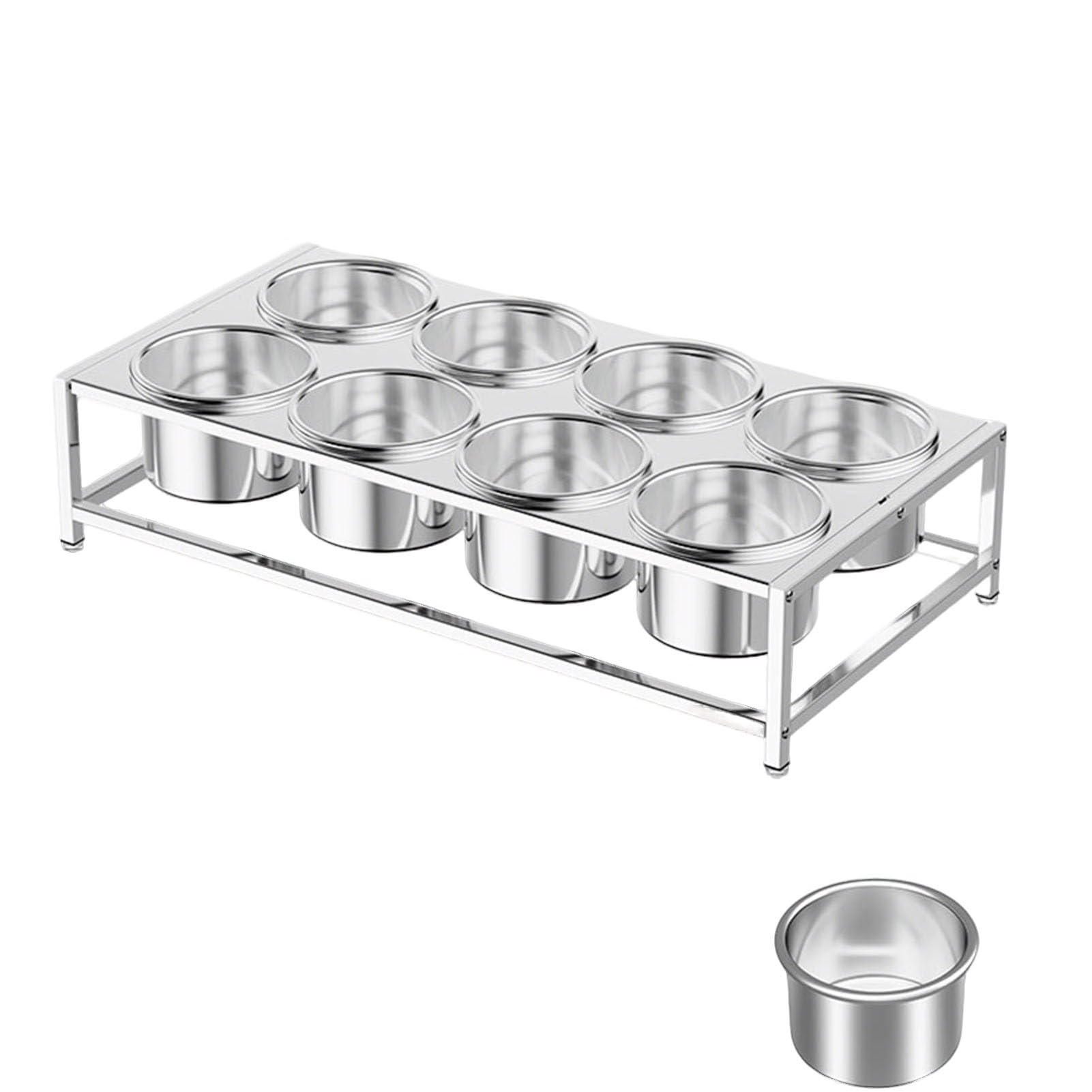 Scatola per condimenti e spezie, Stazione for condire la Pizza in Acciaio Inossidabile, contenitori Rimovibili for Porta spezie e Display for servire Il Cibo