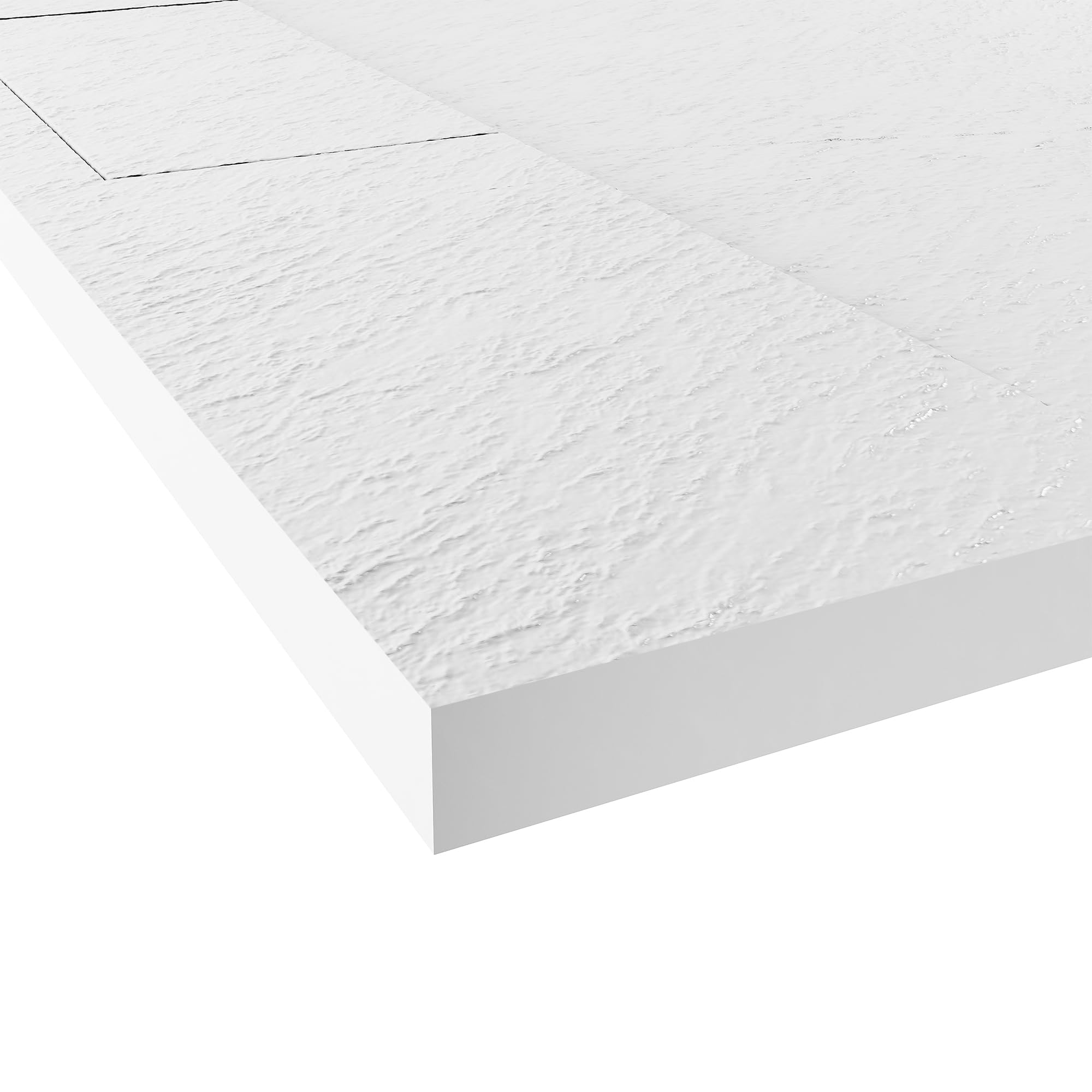 Sirhona - Plato de ducha rectangular antideslizante de resina blanca, con tapa de 120 x 90 cm