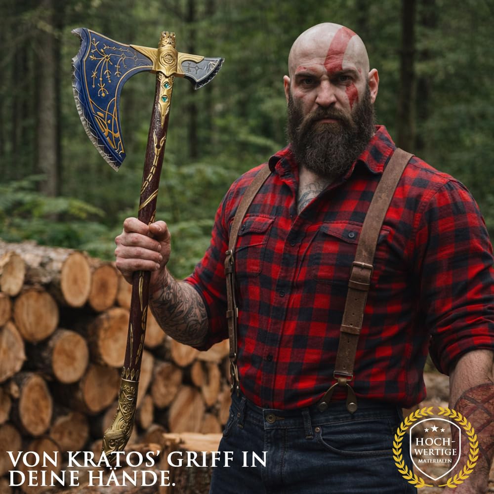 God of War Leviathan Axt | Chaosklingen | Kratos Blades of Chaos Replik | Ragnarök Gaming Deko