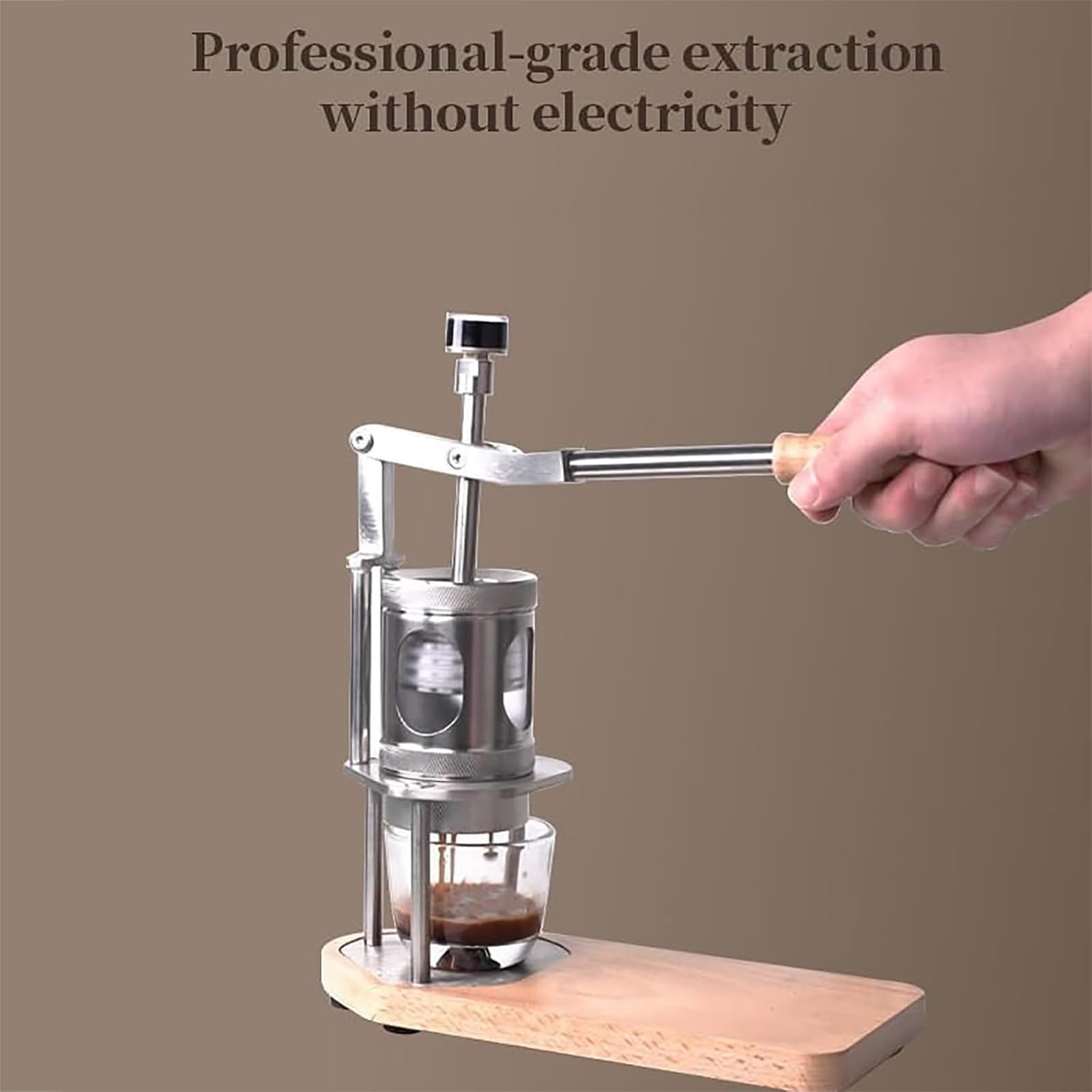 Macchina caffè Espresso Manuale, Macchina Pneumatica con Manometro