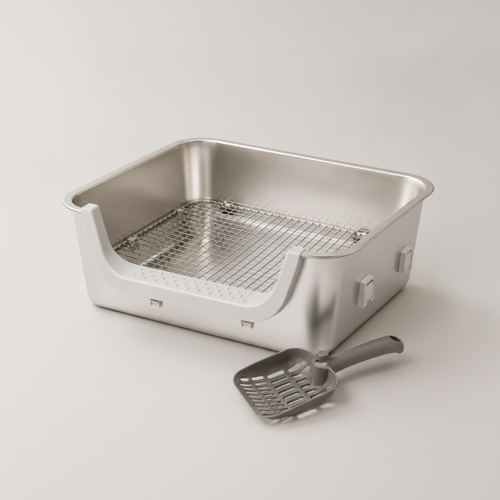 Kleintier-wc für Hasenkäfig mit Hoher Und ereinsatz aus Edel Inklusive Schaufel zur Effektiven Abfallentfernung für Kaninchen Meerschweinchen s Und Andere Kleintiere Im Gehege