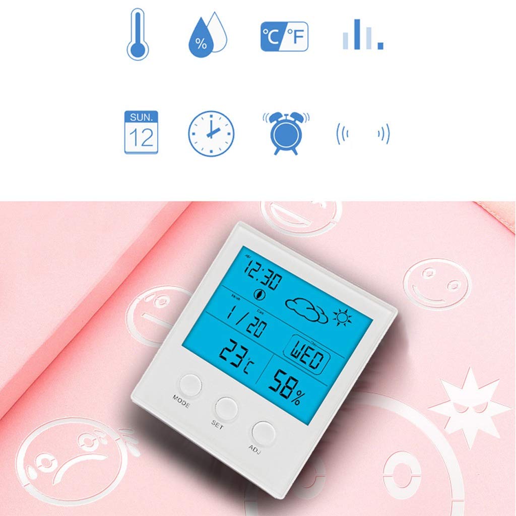 PNAWLLCF-65 elektroniczny termometr, higrometr, wysoka precyzja, duży ekran, temperatura, higrometr do wewnątrz, pokój dziecięcy, szklarnia, higrometr (argentyński)