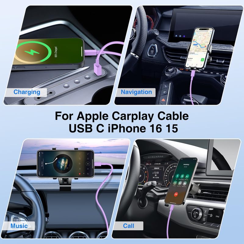 40W USB C Car Charger, Dual Port USB-C & USB-A Car Fast Charging Adapter - image 3