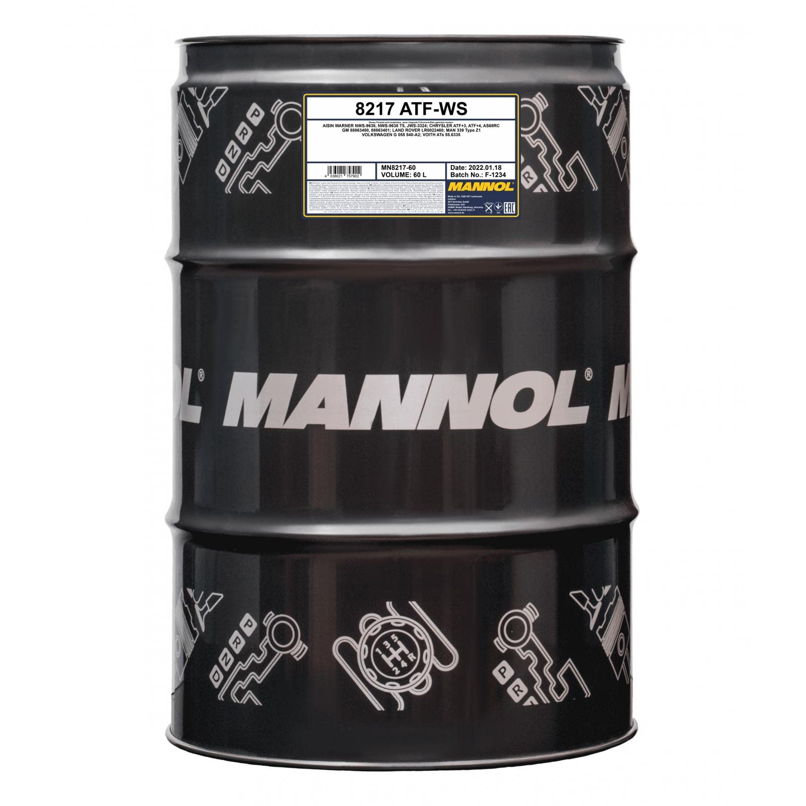 MANNOL MN8217-60 Aceite para transmisión automática 60L Rojo