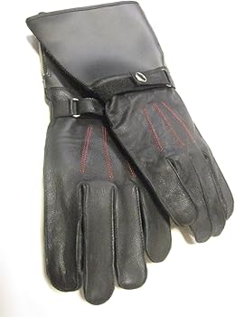 Amazon.co.jp: [STARKS] 本革ロンググローブ ブラック ガントレット3