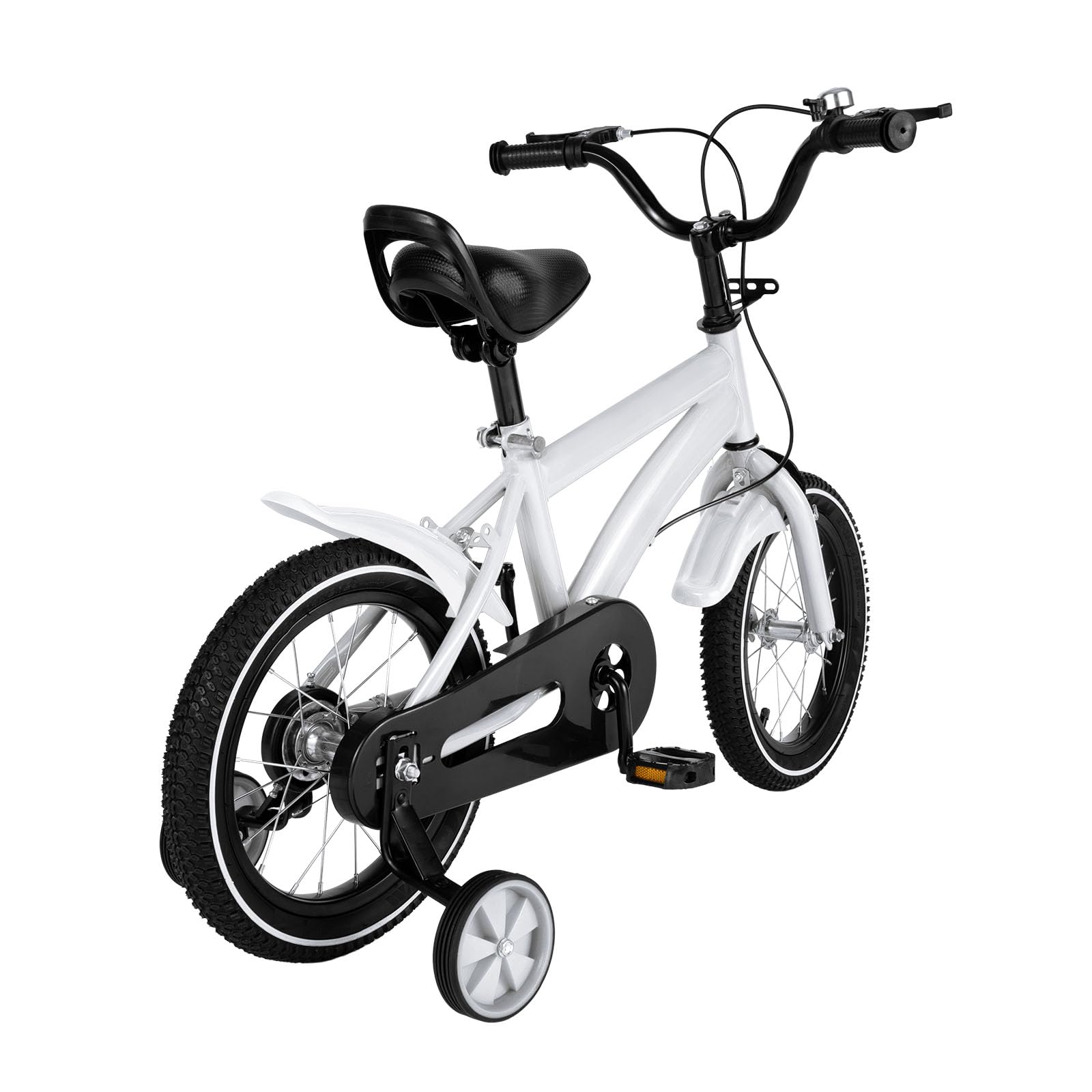 Bicicletta per bambini da 14 pollici bici per bambini con seggiolino e ruote stabilizzatrici& cestino Bike per bambini da 3 a 7 anni