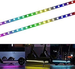 Miners2000 Electric Scooter LED Strip Light, 2 Pack Night Cycling Colorful Lamp Waterproof Safety Skateboard Scooter Acces...