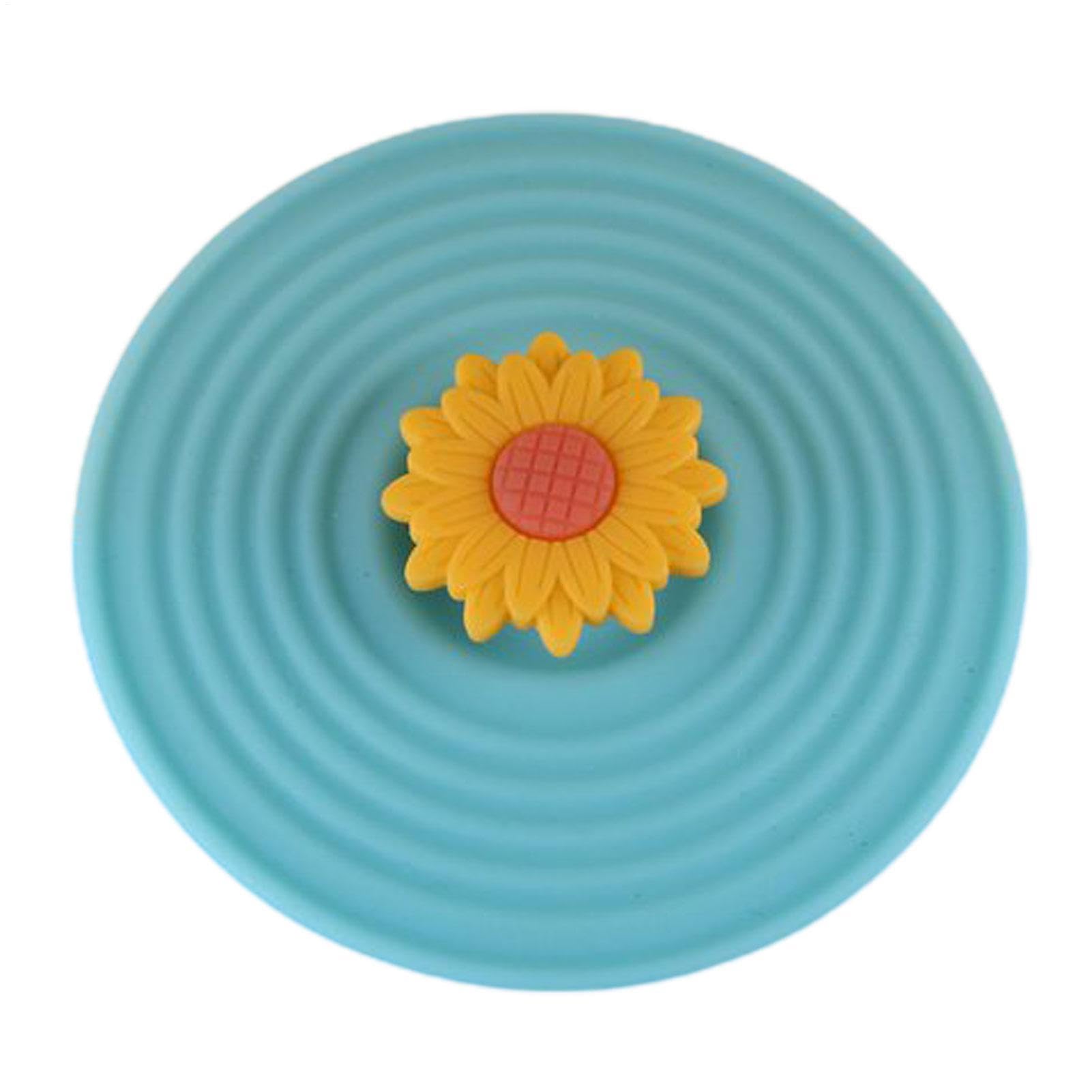 Dirfuny 1 Silicone Cup Lid, Heat Resistant Silicone Cup Covers For Drinks, Transparent, Airtight, Easy To Wash And Carry