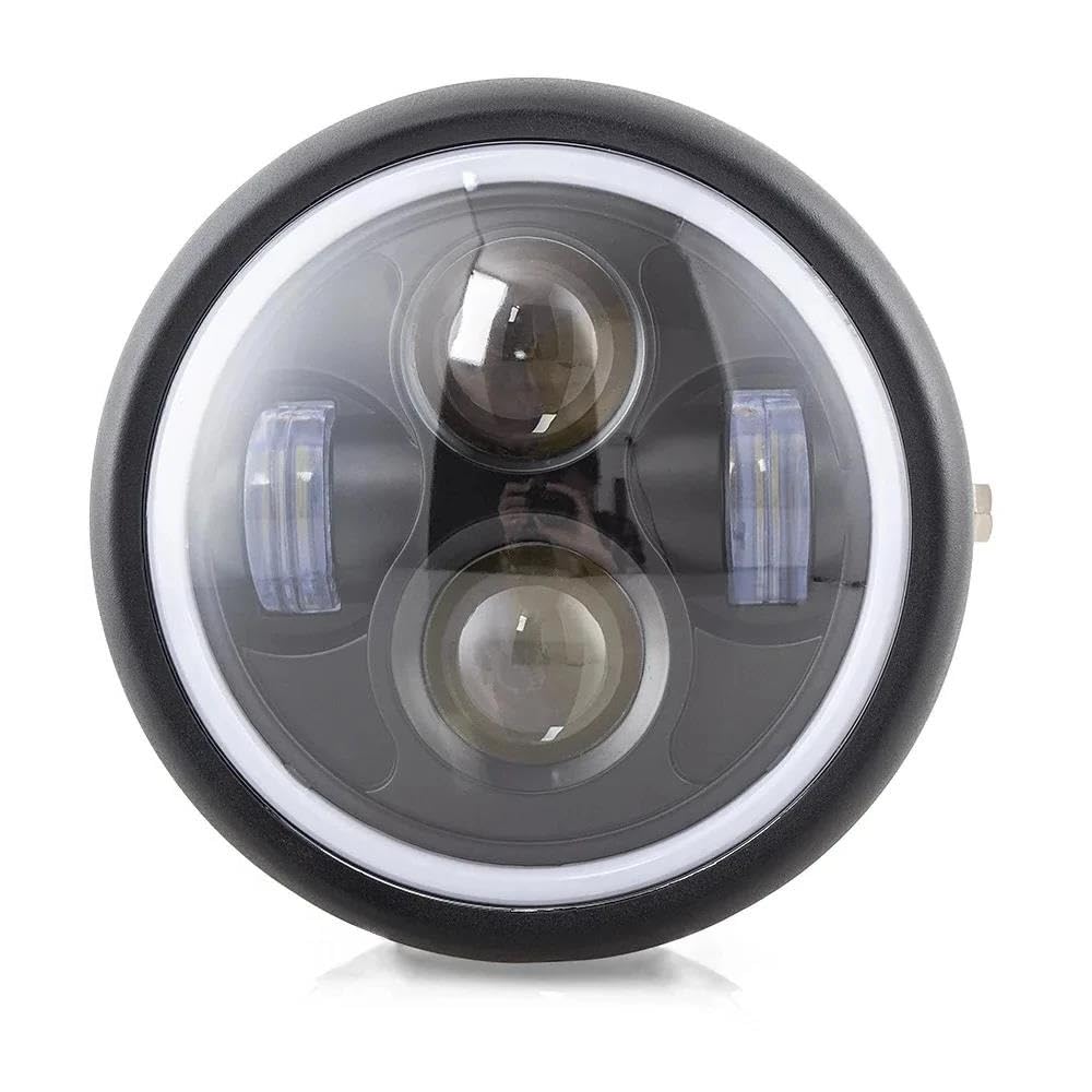 Per Harley Per Davidson FLD Touring Softail 7 Pollici Universale LED Moto Faro Angel Eye