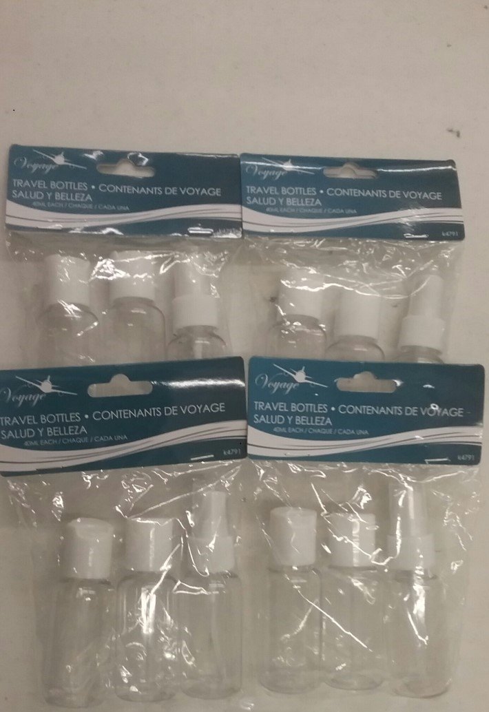 VoyageTSA Approved Mini Travel Bottles - 12 Count