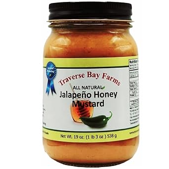 Traverse Bay Farms Jalapeno Honey Mustard - Nationally Award-Winning, Natural, Preservative-Free, Gluten-Free & MSG-Free