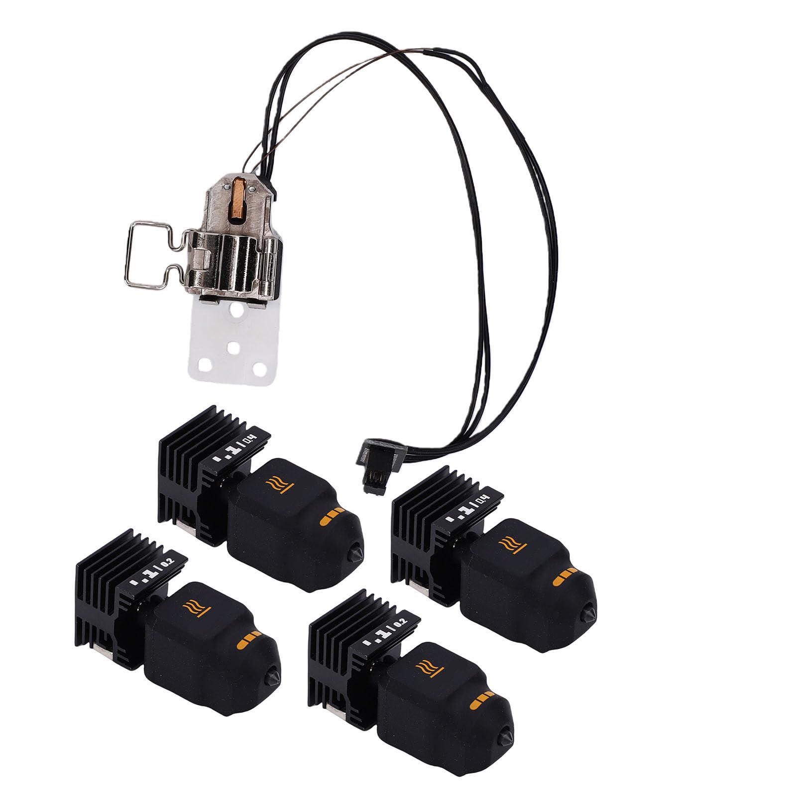 Generic Kit Hotend de Acero Endurecido para Impresora 3D, Tamaños de Boquilla Versátiles 0,2 0,4 0,6 0,8mm, Ideal para P2S H2D H2S, 4 Uds.