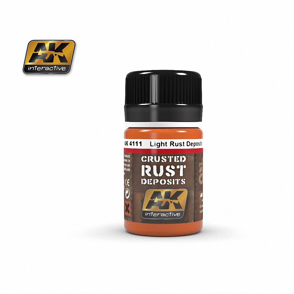 AK Interactive 4111 Light Rust Crusted Deposits Enamel Paint 35ml Bottle