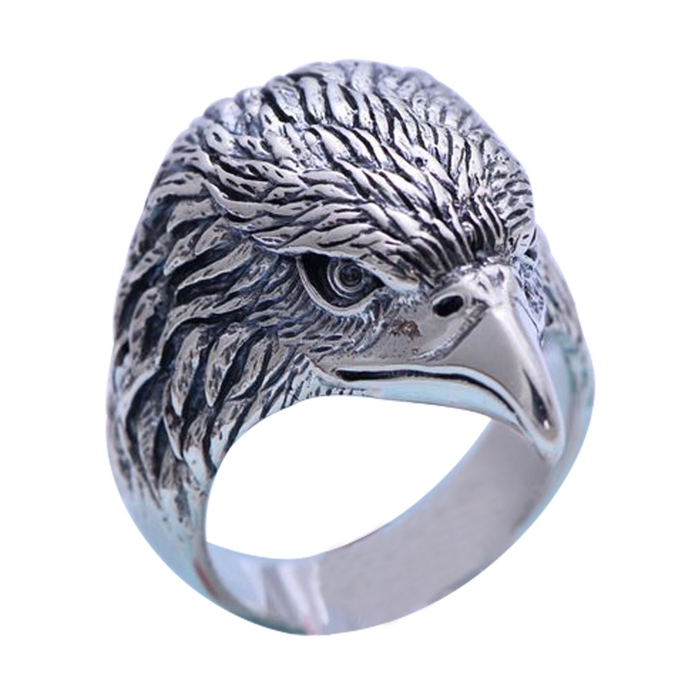 Bague tête d'aigle en argent résistant pour remplacer les bijoux qui verdissent - 8